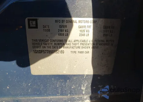 2009 Cadillac Cts Standard z USA, uszkodzony, nr VIN 1G6DF577890152169